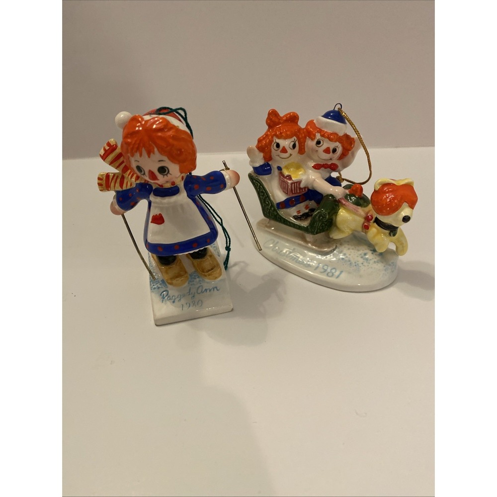 Raggedy Ann & Andy "SnowtimeFrolic" Limitd 2Edition 1981 & 1980 "First Run" Lot